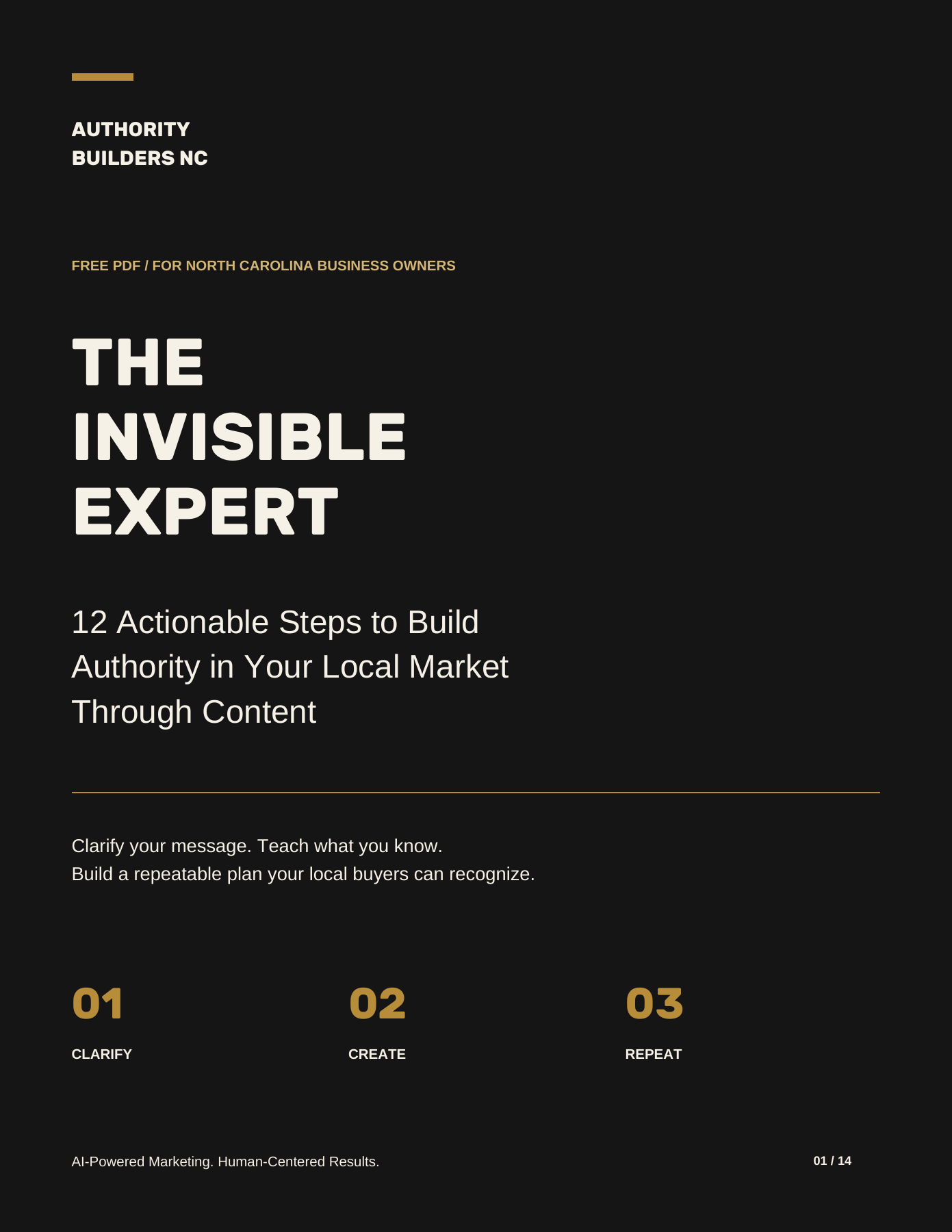 Cover of The Invisible Expert by Authority Builders NC